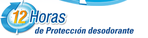 12 Horas de protección desodorante
